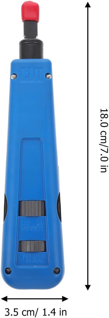 Lurrose Professional Network Punch down Tool Kit Ergonomic Design - Handle Interchangeable Blades for Efficient Cable Punching Compatible Telephone Network Modules and Distribution Frames