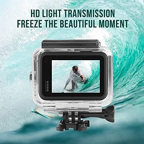 D&F Waterproof Case for GoPro HERO 11 Black/HERO 10 Black/HERO 9 Black, 60m/196ft Underwater Housing Shell Box with Anti-Fog Pads Diving Swimming Accessory for Go Pro Hero 9/10 Black