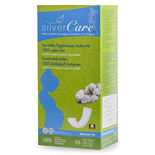 SILVER CARE Silver Care Serviettes Hygiéniques Maternité en coton Bio x10 - Les 10 serviettes Cover