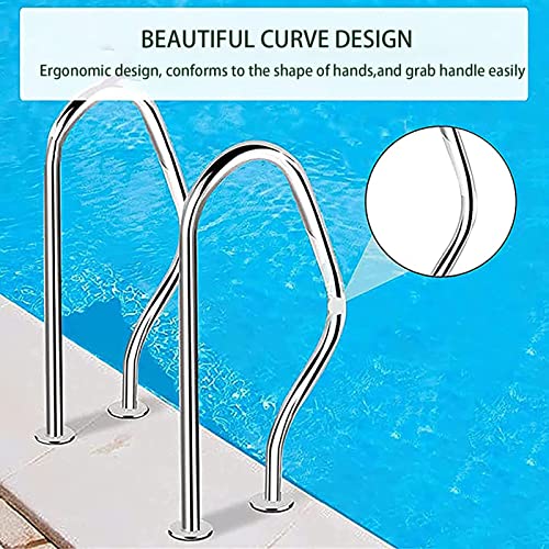 Baranda Curvada para Piscina con Kit de Instalación miniatura 4