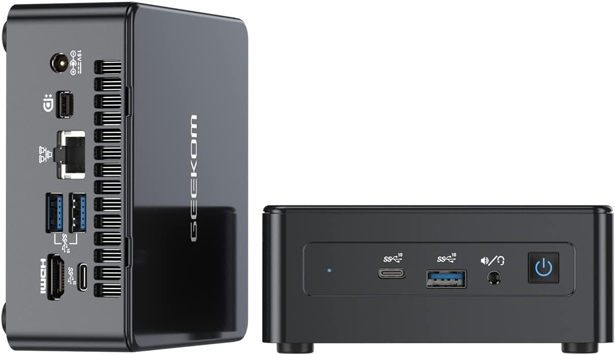 GEEKOM Mini PC, Mini IT8 Mini Desktop PC Intel Core i5-8259U, Windows 11 Pro Mini Computer with 8GB Dual-channel DDR4 256GB SSD/HDMI2.0 4K UHD/Dual WiFi/VESA for Work/Study/Movies