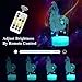Colortown Gaming Stuff Gamer Gifts, 3D Night Light (4 Patterns 7 Colors) with Remote & Smart Touch, Game Room Decor Best Gamer Gift for Boy Men Girl, MY-001