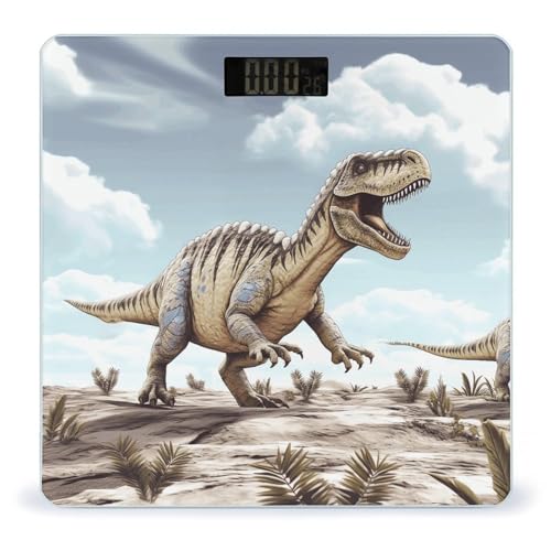 Báscula digital para baño con vidrio templado y pantalla LCD