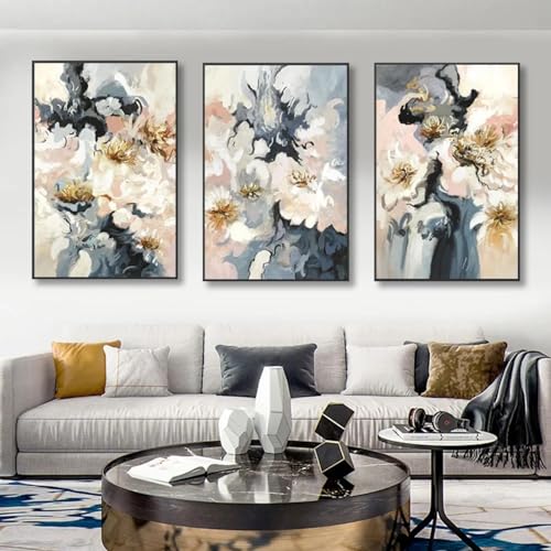 Affiches de peinture abstraite fleur chrysanthème KEBIA 70x100cm