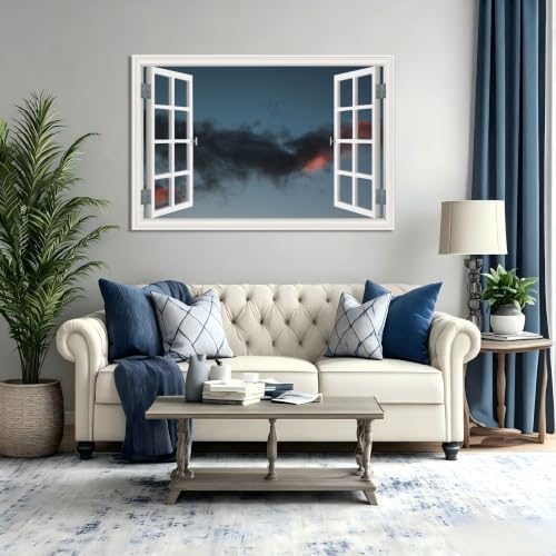 Cuadro lienzo efecto ventana decorativo de 20x30cm sin marco para pared de hogar 5