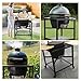 CANDANA Modular Nest Frame for Large Big Green Egg, Heavy-Duty Aluminum Rolling Cart with Wheels, Table Nest Stand with Storage Shelf & Tool Hooks, Outdoor Grilling Accessory
