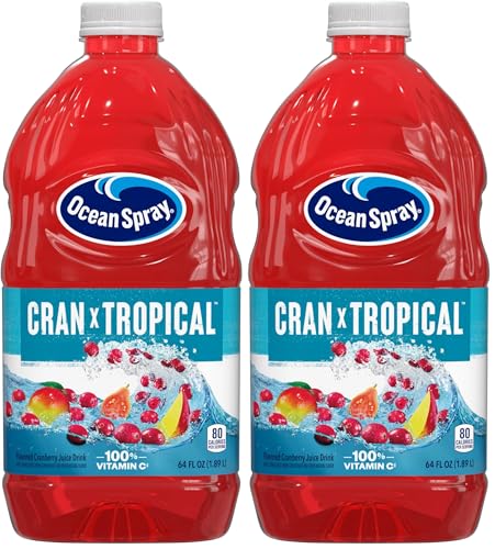 Image of Ocean Spray Cran-Tropical Cranberry Tropical Juice Drink, 64 Fl Oz Bottle (Pack of 2)