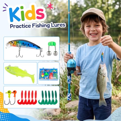 ODDSPRO Kids Fishing Pole, Portable Telescopic Fishing Rod and Reel Combo Kit - with Spincast Fishing Reel Tackle Box for Girls, Youth - image 4