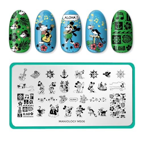 Maniology Steamboat Willie Nail Stamping Plate | Summer Manicure Designs