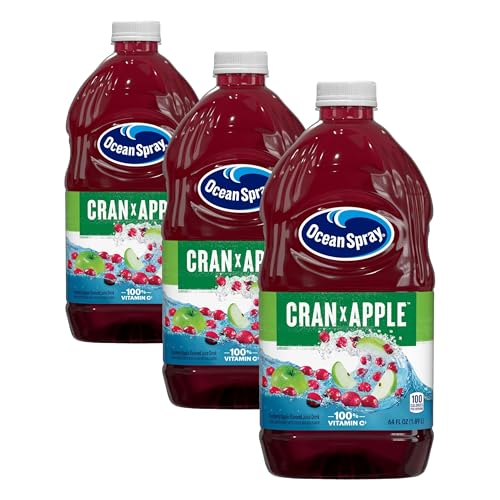 Image of Ocean Spray Cran-Apple Cranberry Apple Juice Drink, 64 Fl Oz Bottle (Pack of 3)