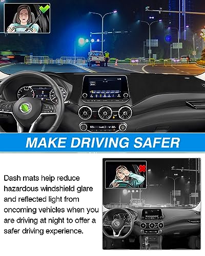 Cartist Dashboard Cover Custom Fit for Nissan Sentra 2020 2021 2022 2023 2024 2025 Accessories Dash Cover Mat Pad Non-Slip Pad Carpet Anti-Glare - Thumbnail 6