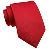 marysgift Krawatte Rot Krawatten für Herren Einfarbig für Geschäft Hochzeit Büro oder Festliche Veranstaltunge 146cm 4 541 Rot