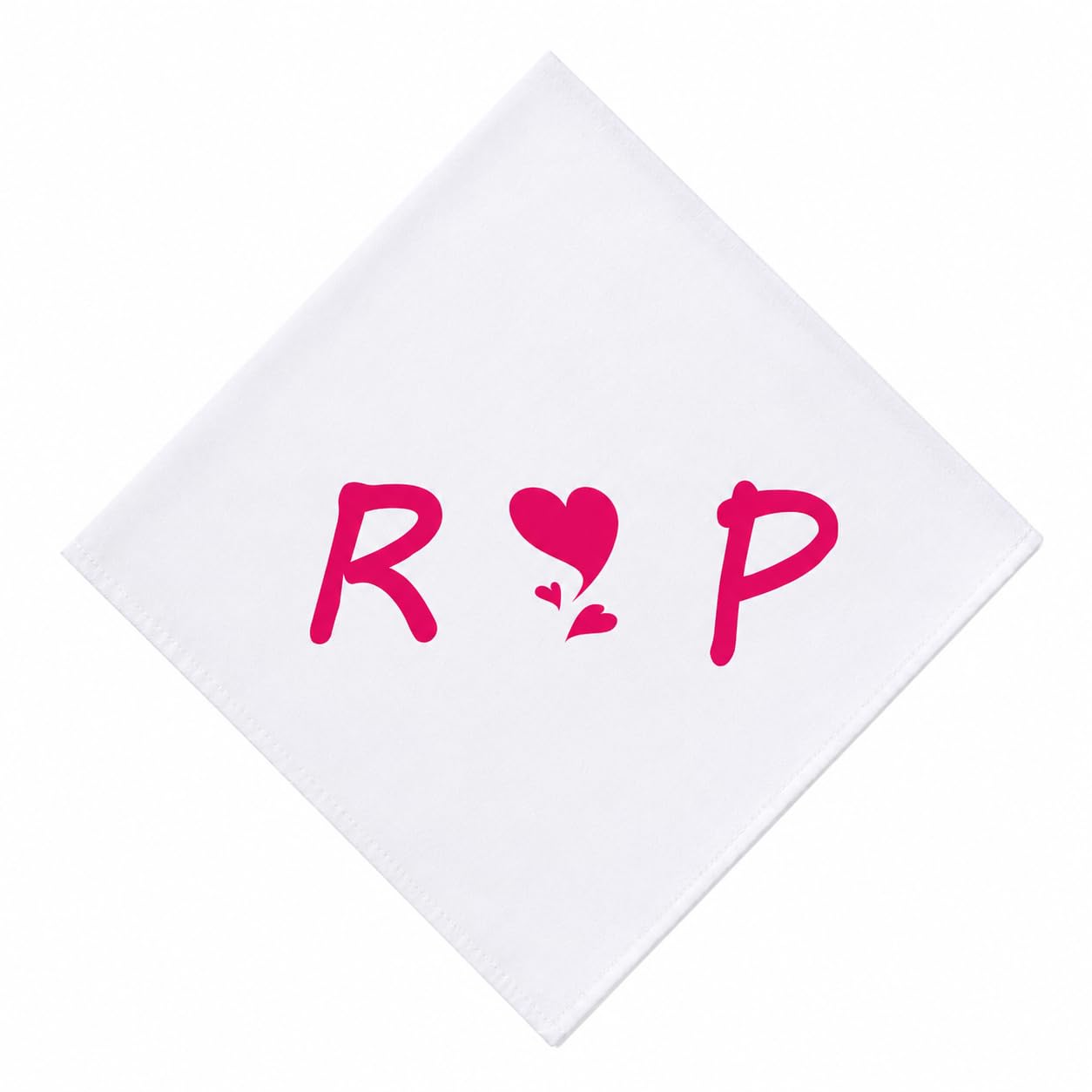 Personalised Cotton Handkerchief with Custom Initials Heart Design-image-27