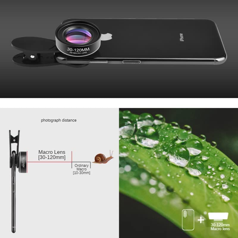30120mm Cell Phone Macro Lens, for ipad,iPhone,Samsung, Android, Pixel