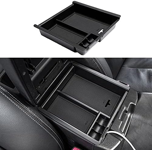 JDMCAR Compatible with Center Console Organizer 2023 Toyota Tacoma Accessories 2022 2021 2020 2019 2018 2017 2016, Tacoma Insert ABS Black Material Tray