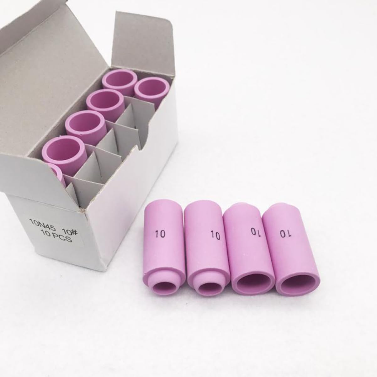 10pcs High Performance Argon Arc Welding Nozzle Ceramic Nozzles Tig Torch Tip Gas Lens for Welding