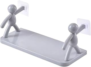 Humorous Figurine Bathroom Shelf Water Materials Shower Holders for Renters Home Decors Accessory Renters Friendly Shower Shelf Without Tools