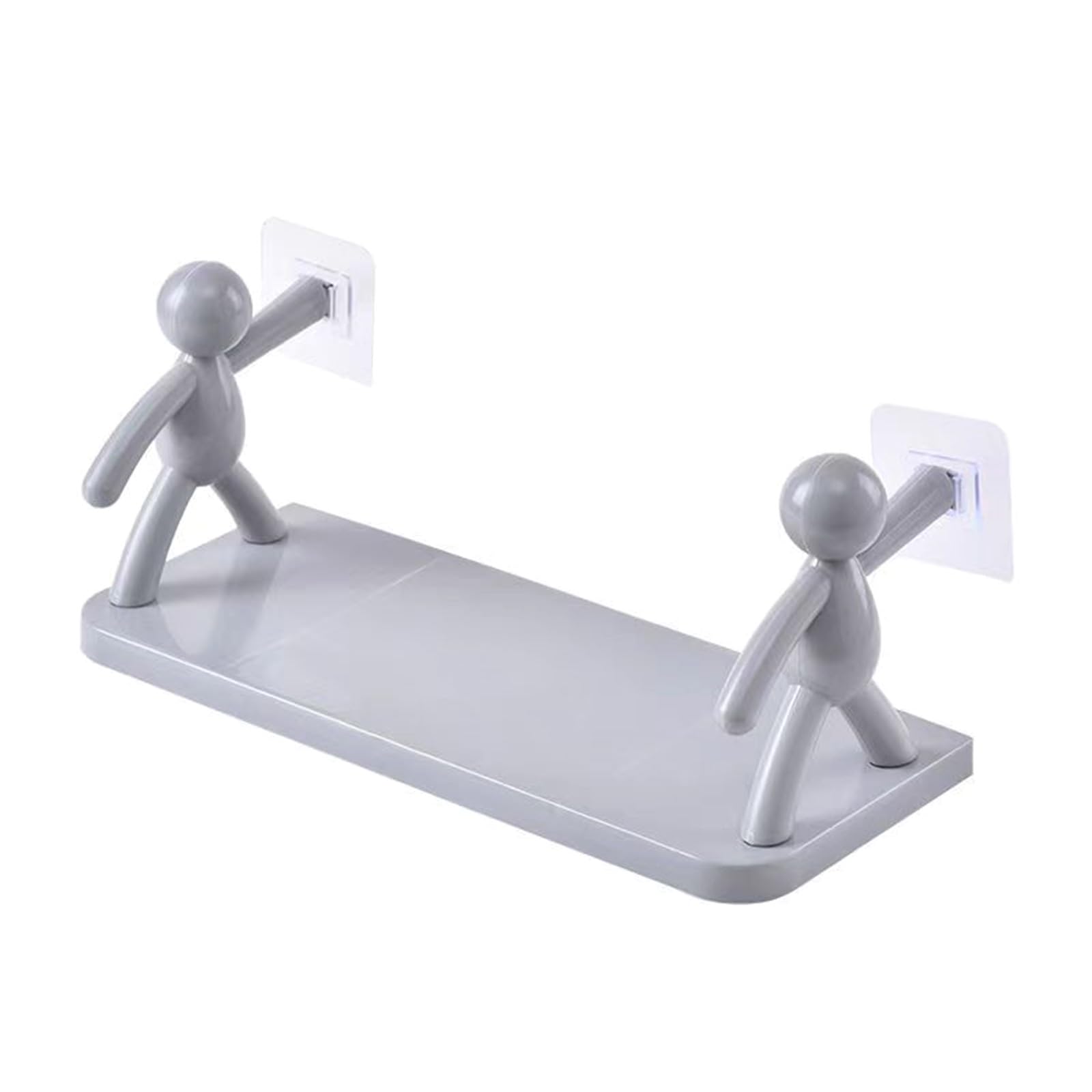 NEWFT Space Saving Adhesive Shower Holders Without Permanent Installation Bathroom Wall Storage Multifunctional Adhesive Wall Shelf Shower Holders Without Permanent Installation Bathroom Storage