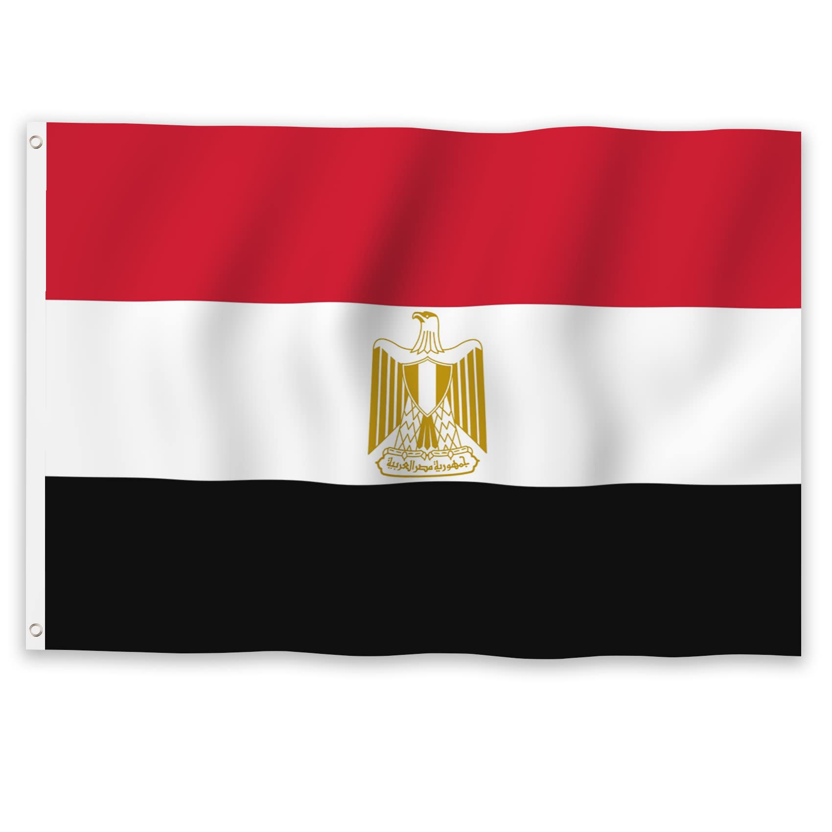 Egypt Flag 2x3ft Egyptian Flags Banner for Outdoor Celebrations Home Garden Porch Party Decoration Flags with 2 Sturdy Grommets Precision Machine Stitched