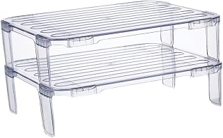 2pcs Refrigerator Organizer Shelf Stackable Storage Rack for Kitchen Pantry and Hotpot Sundries and Seasoning Storage for Home and Restaurant