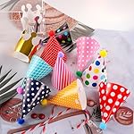 Mini Party Cone Hats for Stuffed Animals - Assorted Birthday Hats for Dolls Dogs Cats Rabbits Puppies Pet Toys - Image 2
