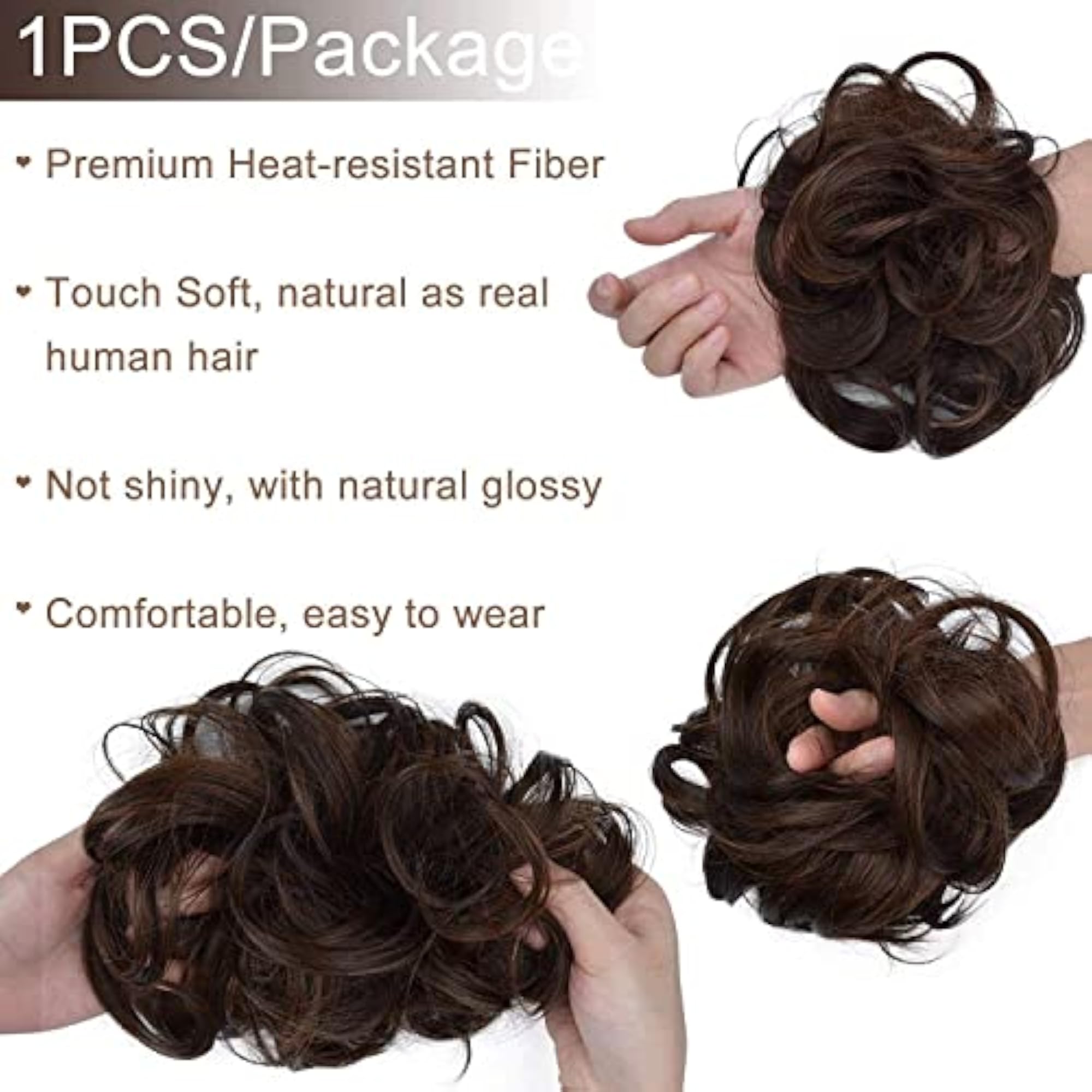 Women's 2 Piece Messy Bun Hair Piece Extensions