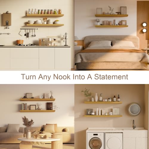 Image of 36in Floating Shelves, 2-Pack 12in Deep Wall Shelf