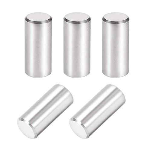 uxcell 5 unids 0.315 in x 0.630 in pasador 304 acero inoxidable estante cilíndrico soporte pin sujetan elementos tono plata