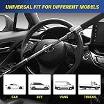 Car Steering Wheel Lock, Anti Theft Car Device with Safety Hammer - Image 2
