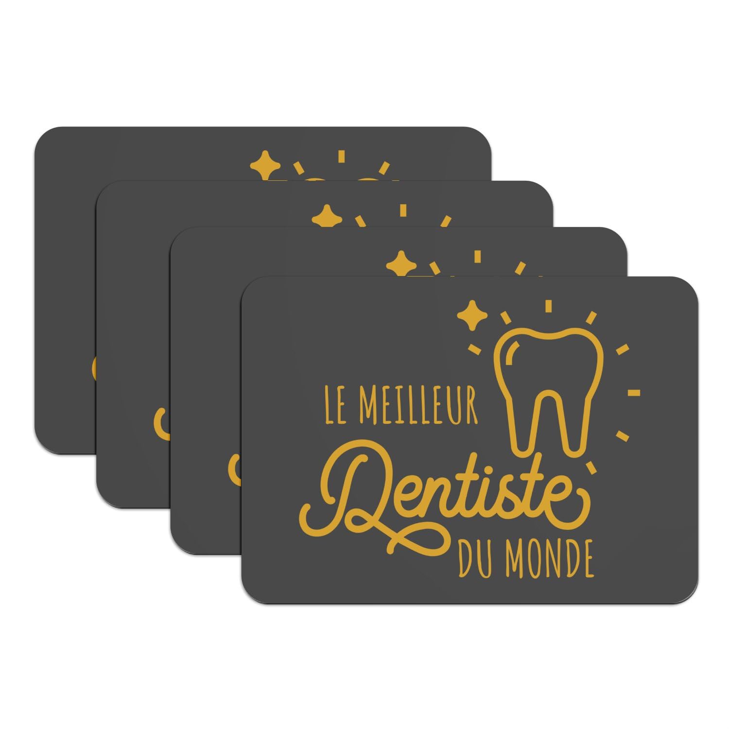 Set de table antidérapant dentiste noir pour protéger vos meubles des rayures et taches