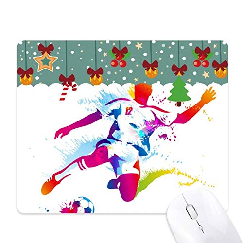 Tapis de Noël football motif tir de sportif pour cadeau de bureau