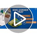 Image of FreshDcart Plastic Kitchen Corner Shelf with Tray Holder Multipurpose Kitchen Sink Organizer Tool for Dish Wash (Large, Multicolor)
