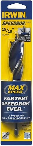 Vista 43 de IRWIN SPEEDBOR 3041015 - Broca para madera con tres flautas, 7/16 pulgadas, color negro