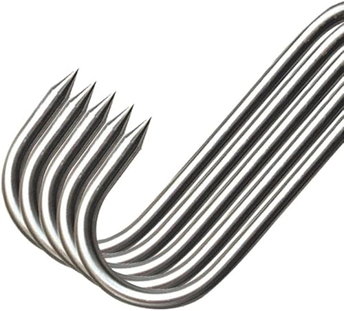 Miniatura 8 de Ganchos en S de acero inoxidable con punta para cocina, sartén para carne, utensilios, colgador de ropa, 20 piezas para el hogar, cocina, hornear