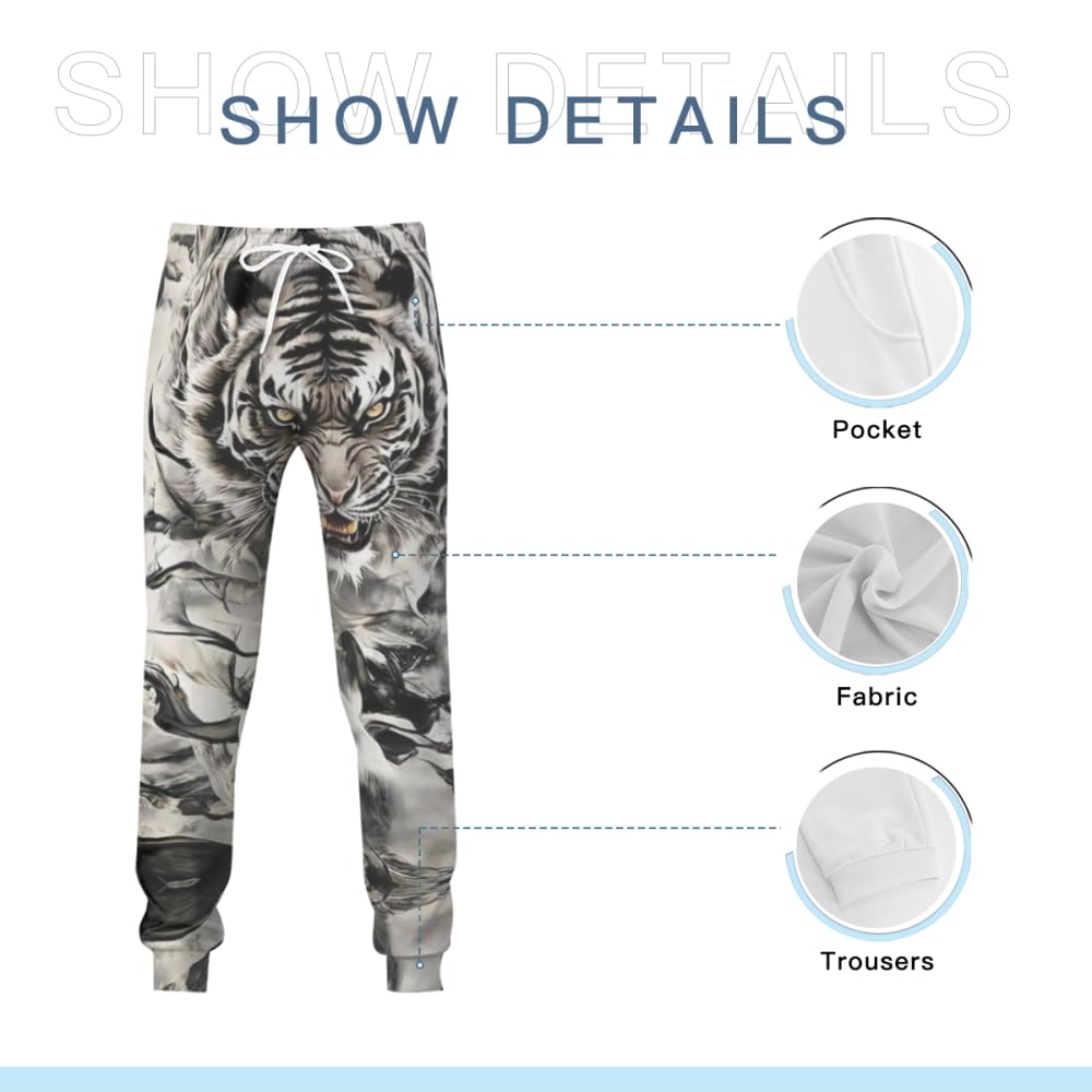 Set di felpa con cappuccio unisex con stampa animale, da donna, tuta sportiva da jogging, a maniche lunghe, girocollo, felpa + coulisse, pantaloni sportivi per il tempo libero
