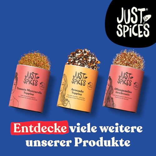 Just Spices Tomate Mozzarella Topping I Mache leckere Antipasti wie im Italien-Urlaub I Gewürzdose, 65 g