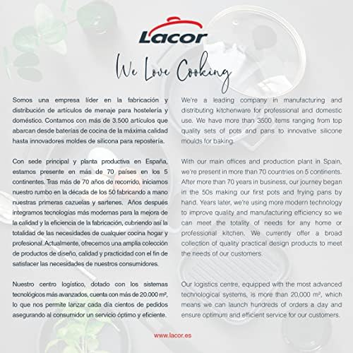 LACOR - 25161 - 100% PFOA-Free Cast Aluminium Mini Paella Pan, Non-Stick Double-Layer, Suitable for Induction, Diameter 20 x 4.5 cm, Black