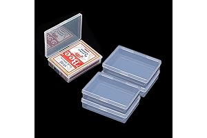 Premium 4PCS Clear Plastic Playing Card Deck Case