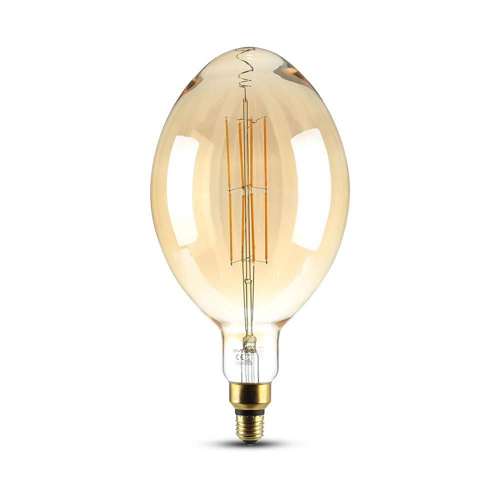 V-TAC Lampadina LED E27 8W BF180 Filamento Ambrato 2000K Dimmerabile
