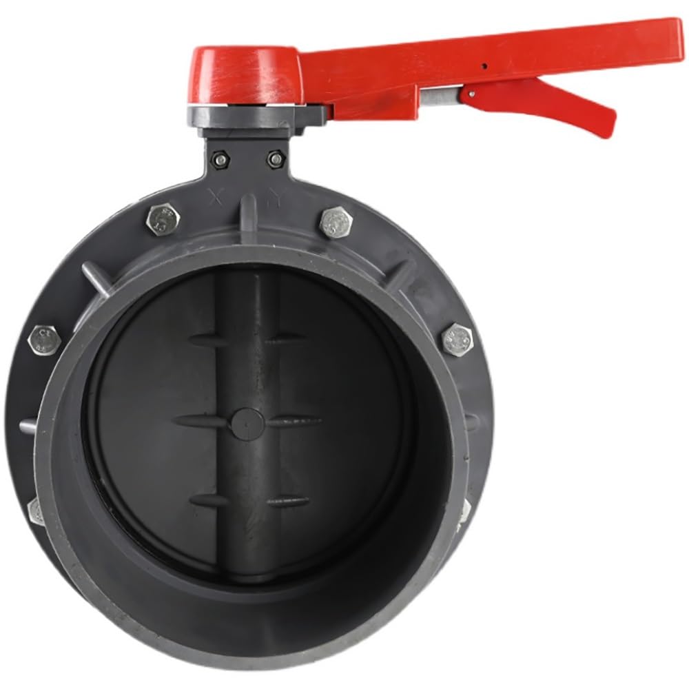 Zawór Motylkowy Z PVC, Typ Gniazdowy 90 Mm, 110 Mm, 125 Mm, 160 Mm, 200 Mm, Zawór Do Nawadniania, Uchwyt Plastikowy/ocynkowany, Konstrukcja Jednoczęściowa(Plastic handle,160mm)