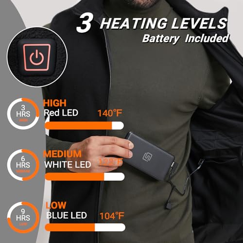 Heated Vest for Men and Women, Fleece Heated Jackets for Men and Women （Battery Pack Included）4