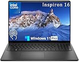 Dell Inspiron 16 Touchscreen Laptop for Business, Intel Core 7 150U (Up to 5.4 GHz), 16' FHD+, 300 nits Display, 16 GB DDR5, 5200 MT/s, 1 TB SSD, Backlit Keyboard, Wi-Fi 6E, Windows 11 Pro, Copilot-Ai