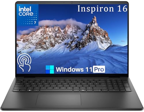 Inspiron 16 Touchscreen Laptop for Business, Intel Core 7 150U (Up to 5.4 GHz), 16" FHD+, 300 nits Display, 32 GB DDR5, 5200 MT/s, 1 TB SSD, Backlit Keyboard, Wi-Fi 6E, Windows 11 Pro, Copilot-Ai