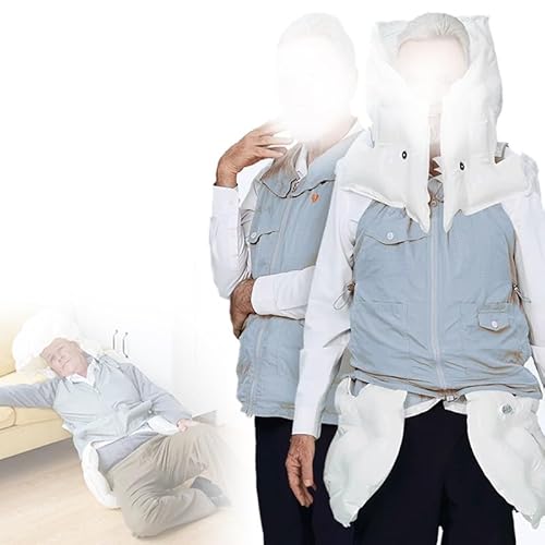 Ropa Anticaída Inteligente Para Personas Mayores Chalecoprotector Con Monitoreo Remoto Alarma/posicionamiento/pedir Ayuda/registros Deportivos,Airbag 0.08S emergente,FemaleBlue-M