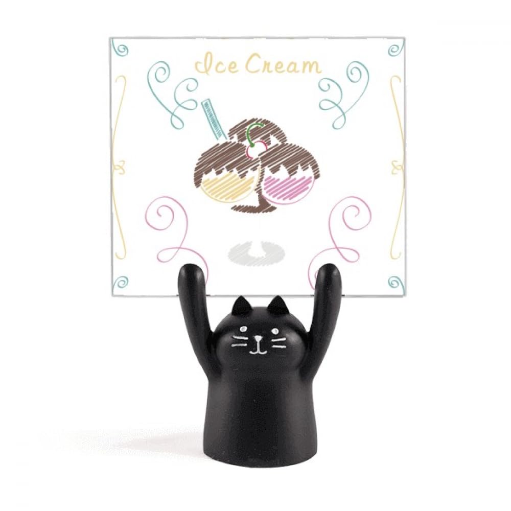 Porte-photo chat noir figurine japonaise cadeau pour bureau
