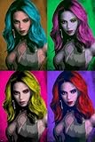 CELEBRITY singer BEYONCE multiple image POP ART POSTER high STYLE 24X36 hot