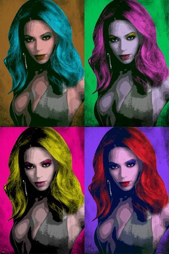 CELEBRITY singer BEYONCE multiple image POP ART POSTER high STYLE 24X36 hot