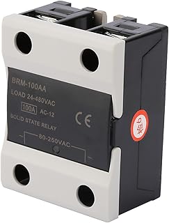 Relé de Estado Sólido 60a, Módulo de relé de Estado Sólido 24-480v Ac 40a, Saída Monofásica Ssr 60aa/80aa/100aa/120aa, relé (BRM-100AA)