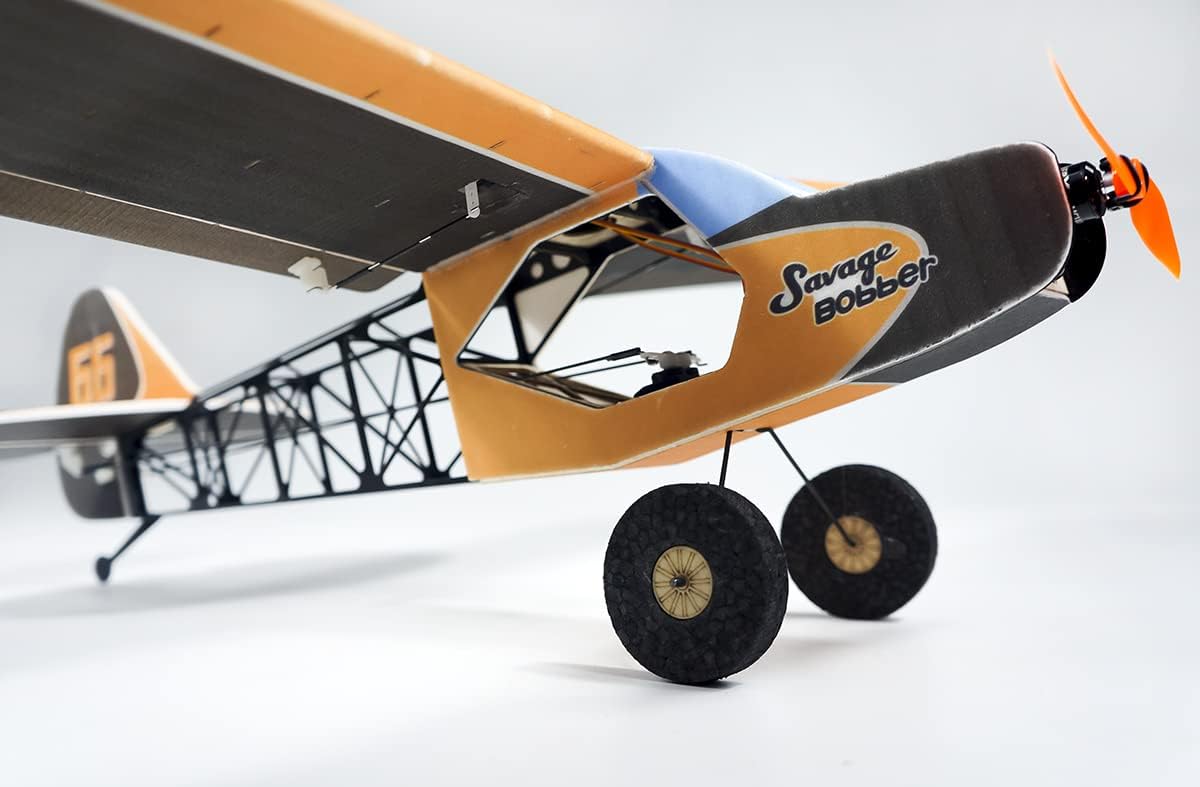 Viloga E32 Savage Bobber Slow Flyer, 600mm Wingspan Durable PP Foam RC Plane Kit to Build for Adults, DIY Fixed Wing Model Airplane for Hobby Fly (KIT+Motor+Prop+Servo+ESC)