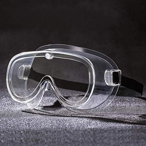 CARFIA Safety Goggles Over Glasses for Home & Workplace, UV400 Clear Anti-Fog Impact